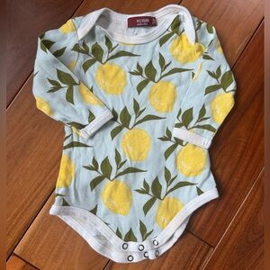 NWOT. MILKBARN. Organic Cotton Long Sleeve One Piece. 3-6 Months